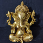 Brass Ganesh  Mukut | Taj 8 Inch