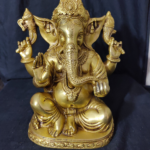 Brass Ganesh  Sitting  10 Inch