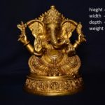 Brass Ganesh Astvinayak fine work 11 Inch