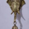 Brass Ganesh  Mask Hang | Elephant Bell