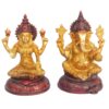 Laksmi Ganesha Statue In double Antique Finish