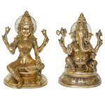Laxmi Ganesha Brass Made Antique Decorative Pair For Pooja Ghar big size