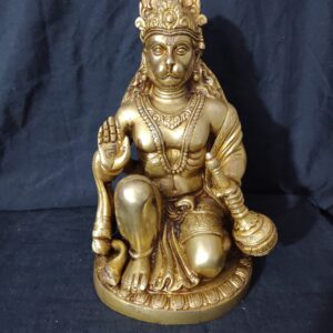 Brass Hanuman | Bajrang Bali Sitting 9 Inch