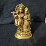 Brass Krishna Radha Standing 5 Inch