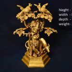 Brass Krishna Cow Under Kadamb Tree