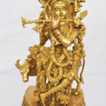 Krishna Brass Metal Hand Carved Statue