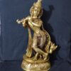 Brass Krishna With Cow 14 Inch
