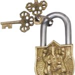 Brass Lock With Figure Small
