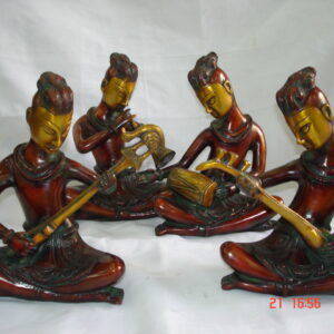 Brass musician figure decorative item 8 inch