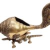 Brass Shankh With Stand | Konch 14 Inch