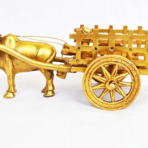 Brass Metal Hand Made Bullock Cart Home Decor