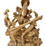 Brass Saraswati Statue  12 Inch