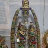 Brass Krishna Radha Standing Fine Carving With Leela Carved Arch  34 Inch