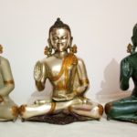 BRASS BUDDHA CARVING FINE ANTIQUE 13 inch