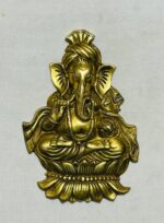 Brass Ganesh wall hanging with frame 12 x 10 inch - Image 3