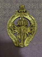 Brass Panchmukhi Hanuman wall hanging with frame 13 x 10 inch - Image 2