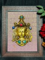 brass tara mask with frame
