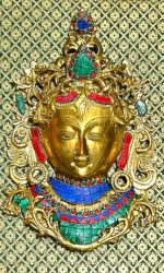 BRASS TARA MASK WITH FRAME 16 X 12 INCH - Image 2
