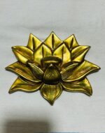 Handcrafted Pure Brass Lotus Wall Hanging - 10x9 inch with frame - Image 2