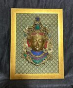 BRASS TARA MASK WITH FRAME 16 X 12 INCH - Image 3