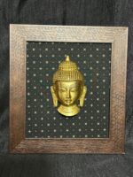 BRASS BUDDHA MASK WITH FRAME 10 X 9 INCH - Image 2