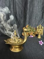 Brass Superfine Swan Shaped dhoopdani loban burner 5 inch - Image 3