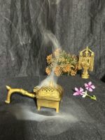 Brass Dhoopdani with handle 5 inch