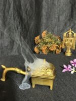 Brass Dhoopdani with handle 5 inch - Image 3