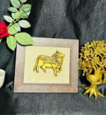 Framed Brass Kamdhenu Cow Wall Hanging Vastu Gau MATA Idol 9 x 8 Inch - Image 5