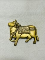 Framed Brass Kamdhenu Cow Wall Hanging Vastu Gau MATA Idol 9 x 8 Inch - Image 2