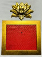 Handcrafted Pure Brass Lotus Wall Hanging - 10x9 inch with frame - Image 4