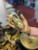 Golden Buddha Design Functional Brass Buddha Lock with 2 Keys, Stone Work, Standard, Pack of 1 Lock and 2 Keys - Image 2